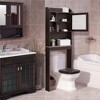 Yaheetech Over the Toilet Cabinet Space-saving Bathroom Storage Brown - 2 of 4