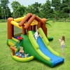 Tangkula Inflatable Bounce House Jungle Jumping Bouncer Double Slides Park w/ Blower - 2 of 4