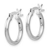 Black Bow Jewelry 2mm Polished Sterling Silver Round Hoop Earrings, 15mm (9/16 in) - 2 of 4