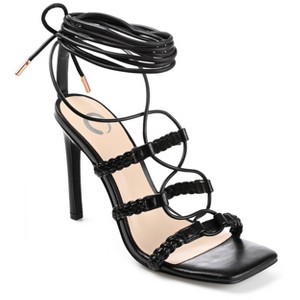 Journee Collection Womens Jamila Tru Comfort Foam Open Toe High Stiletto Pumps Black 7.5 - 1 of 4