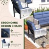 Cesicia 4-Piece Gray Patio Sofa Set With Side Table & Cushions for Relaxing in Your Backyard, Porch, Poolside - 4 of 4