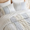 3Pcs Boho Style Duvet Set, Chenille Tufted Geometric Printed Bedding Set, 100% Cotton Bed Set with Matching Shams - 4 of 4