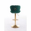 Kumasinova 2 Pcs Stylish Swivel Bar Stools with Plush Cushion Seat&Back,24-33"H Adjustable Height Barstools with Golden Chrome Footrest&Base - 4 of 4