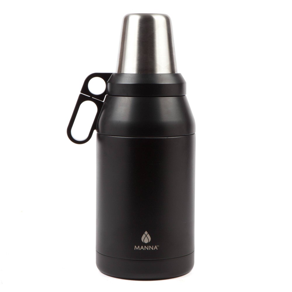 Photos - Glass Manna 64oz Stack Growler Black