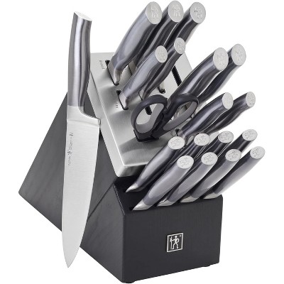 HENCKELS Graphite 20-pc Self-Sharpening Knife Set with Block (Black)