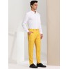 Lars Amadeus Men's Flat Front Unique Plaid Printed Business Dress Pants - 4 of 4