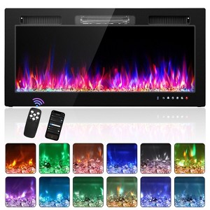 Karl Home 1500-Watt 30-inch Electric Fireplace Insert / Wall-Mounted Electric Fireplace with WIFI Function - 1 of 4