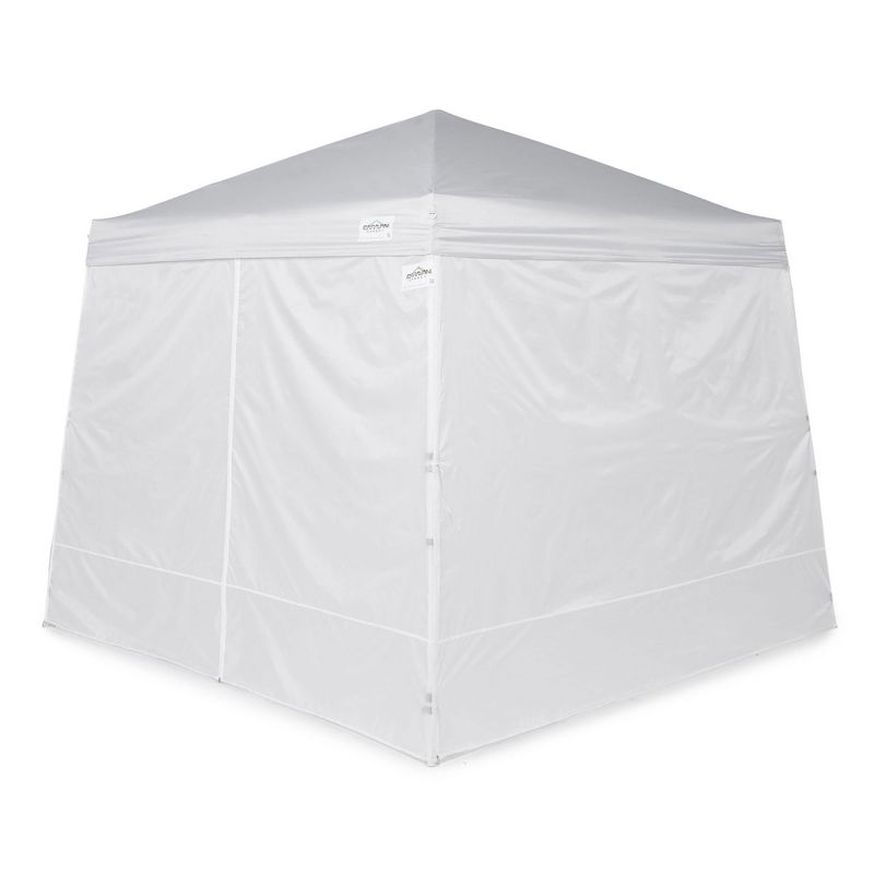 Caravan Canopy V-Series 2 Slanted Leg Sidewall Kit & V-Series 10 x 10' Instant Canopy Kit with Set of 4 Black Cement Weights for Recreational Uses, 2 of 7