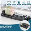 LunaLulinlk Dish Drying Rack, Extendable Dish Rack, Drying Rack Kitchen,Compact Dish Drainer,Utensil Holder, Cup Holder, Drying Rack for Kitchen Sink - 2 of 4