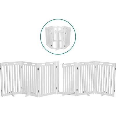 White picket fence folding pet clearance gate