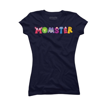 Junior's Design By Humans Cute Momster Cartoon Monster By averilshop T-Shirt