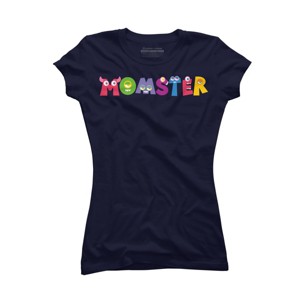 Junior's Design By Humans Cute Momster Cartoon Monster By averilshop T-Shirt - 1 of 2
