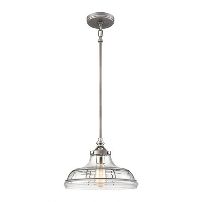 Elk Home Dunkirk 1 - Light Pendant in  Weathered Zinc