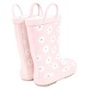 Hudson Baby Infant Girl Rain Boots, Dusty Pink Flower - 3 of 4