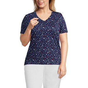 Lands' End Women's Relaxed Supima Cotton T-Shirt - 1 of 3