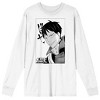 Fire Force Manga Shinra Kusakabe Crew Neck Long Sleeve White Adult Tee - 2 of 3