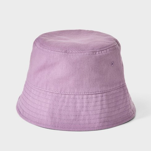Men's Cotton Bucket Hat with Blue and Orange Cord - Original Use™ Purple  L/XL