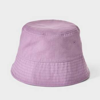 Men's Cotton Bucket Hat with Blue and Orange Cord - Original Use™ Purple
