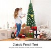Resenkos 9ft Slim Pencil Christmas Tree - Space-Saving Design for Small Corners, 1500 Realistic PVC Branches - 2 of 4