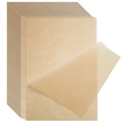 Juvale 200 Sheets (12 x 16 in) Precut Parchment Paper for Baking, Unbleached Brown