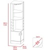 Kumasinova 71" Tall Corner Cabinet with Stemware Rack,8-Hole Bar Cabinet with 2 Doors,Modern Beverage Storage Cabinet for Dining Room - 3 of 4