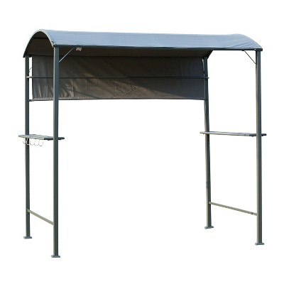 Outsunny 7ft Grill Gazebo Bbq Canopy With Sun Shade Panel Side Awning ...