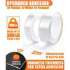 Itopfox 2 Rolls Heavy Duty Double Sided Tape - Removable Nano Tape for Poster, Carpet, Picture Hanging, Wall Mounting - Clear & Strong Adhesive - 2 of 4