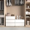 Sandinrayli 3 Drawer Dresser, Small Dresser for Closet, Wooden White Nightstand for Bedroom, White - 4 of 4