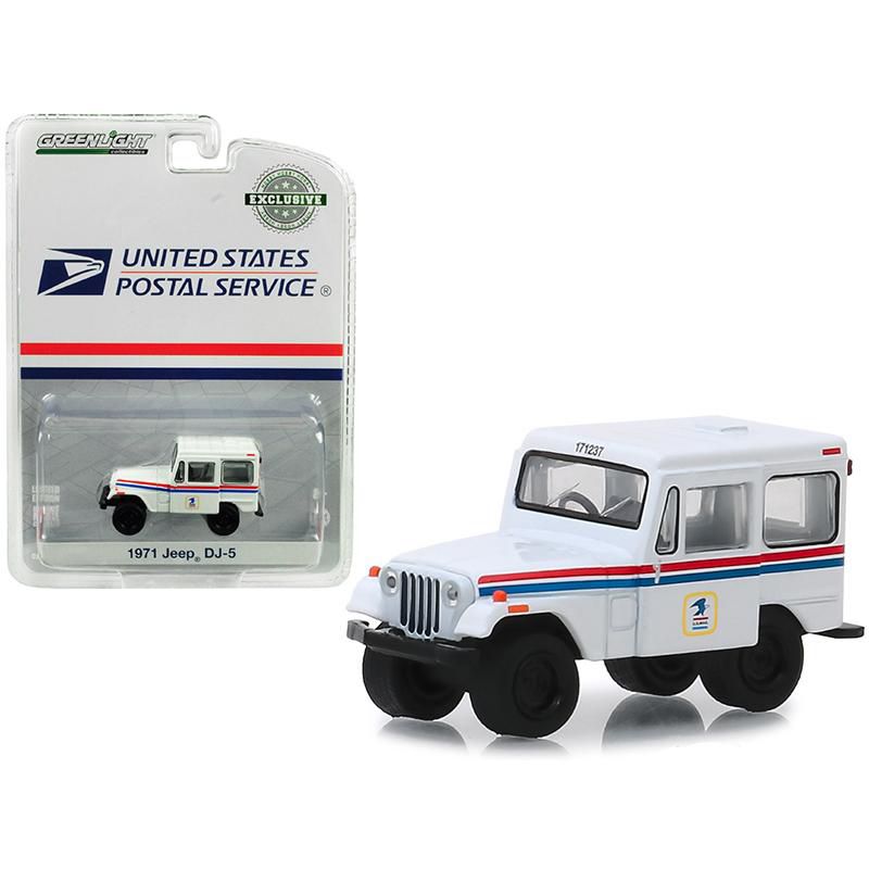1971 Jeep DJ-5 White "United States Postal Service" (USPS) "Hobby Exclusive" 1/64 Diecast Model Car by Greenlight, 1 of 4
