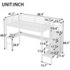 Twin XL Loft Bed with L-shaped Desk, Wardrobe and Adjustable Shelf - 3 of 4