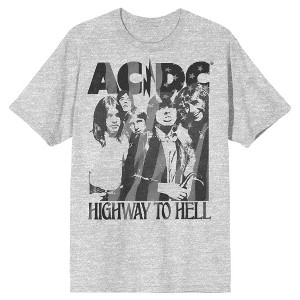 ACDC Highway to Hell Men's Athletic Heather T-shirt - 1 of 3