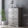 5/6 Drawer Dresser Farmhouse Storage Cabinet, Tall Chest of Drawers, Modern Wood Large Storage Closet Organizers for Living Room, Entryway, Hallway - 3 of 4