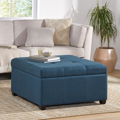CAVINAS Versatile Storage Ottoman Bench with Tufted Waffle Stitch,Footstool with Hidden Storage Space,Storage Bench for bedroom,Living Room