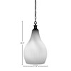 Toltec Lighting Carina 1 - Light Pendant in  Matte Black with 12.25" Opal Frosted Shade - 2 of 2