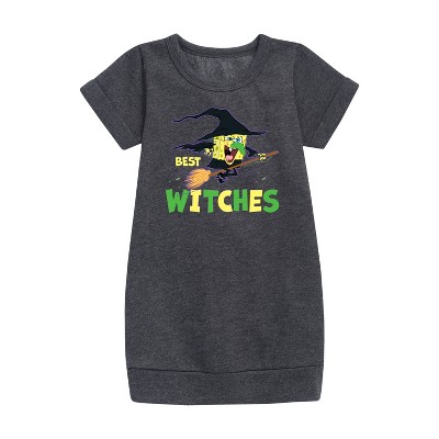 - SpongeBob SquarePants - Best Witches Graphic Short Sleeve Fleece Dress
