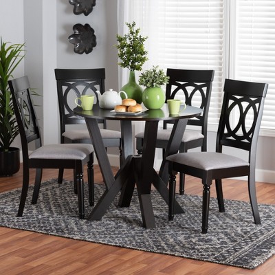 Baxton Studio Angie Modern Fabric Wood Dining Set
