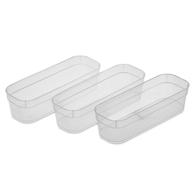 Sterilite Narrow Storage Trays with Sturdy Banded Rim and Textured Bottom for Desktop and Drawer Organizing, 3 of 7