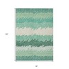 Sage Green And Ivory Striped Washable Indoor Outdoor Area Rug - 3 of 4
