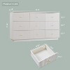 SinCiDo 9 Drawer Fluted Dresser, 55" Wide Wood Chest of Drawers with Deep Storage, Modern Storage Organizer for Bedroom, Living Room - 3 of 4
