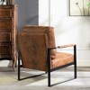 NicBex Accent Chair with Durable Square Metal Frame Lounge Chair Modern Armchair Reading Chair Comfy Chair for Living Room, Light Brown - 2 of 4