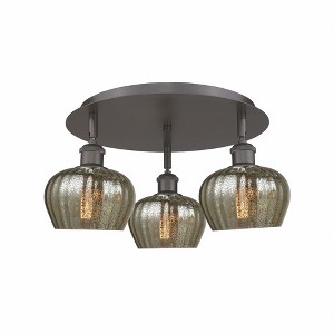 Fenton - 3 Light Flush Mount In Art Deco Style-8 Inches Tall and 18.25 Inches Wide - 1 of 1