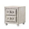 Reggie Fabric Nightstand, Hard Wood Frame, 2 Storage Drawers, Dovetail Glides - 4 of 4