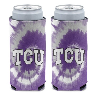 NCAA TCU Horned Frogs Tie-Dye Slim Can Cooler