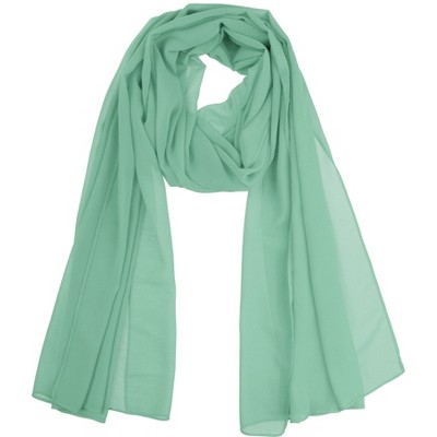 Elerevyo Women's Solid Chiffon Sheer Lightweight Soft Long Scarf Shawl 1 Pc