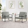 Airsurfer PVC Leather Accent Arm Chair for Lounge, Living Room, Office, with Padded Back & Seat, Metal Frame, Non-Slip Feet - 2 of 4