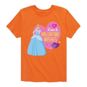 Girls' - Disney Princess - Kisses and Valentine Wishes Short Sleeve Graphic T-Shirt - 1 of 4