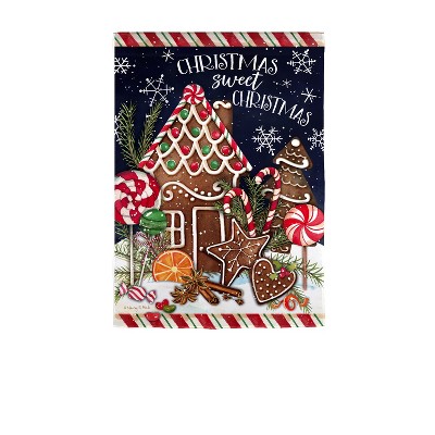 Evergreen Sweet Christmas Garden Suede Flag