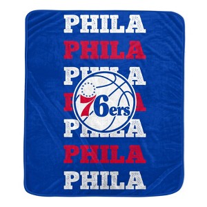 NBA Philadelphia 76ers Repeat Refresh Ultra Soft Blanket - 1 of 2