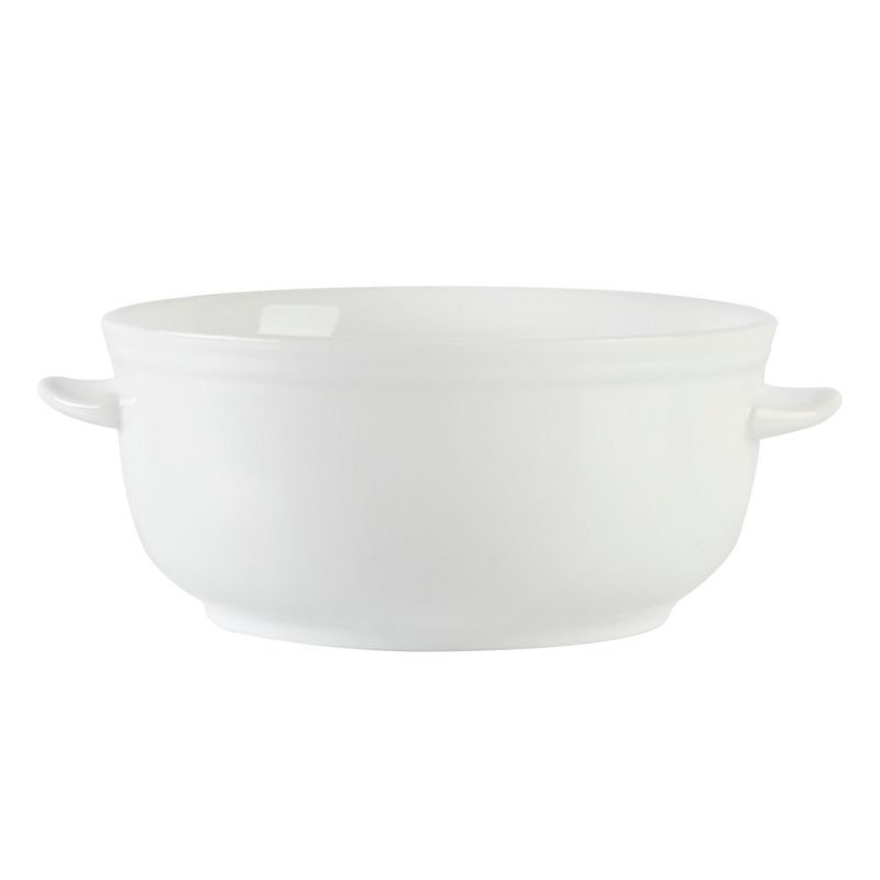 Our Table Simply White 6 Piece 5.5 Inch Porcelain Double Handle Bistro Bowls, 3 of 6