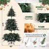 9 FT Snow Flocked Christmas Tree with 800 Warm Lights-8 Modes, Prelit Christmas Trees with Pine Cone & Gloves, Metal Folding Stand - 4 of 4